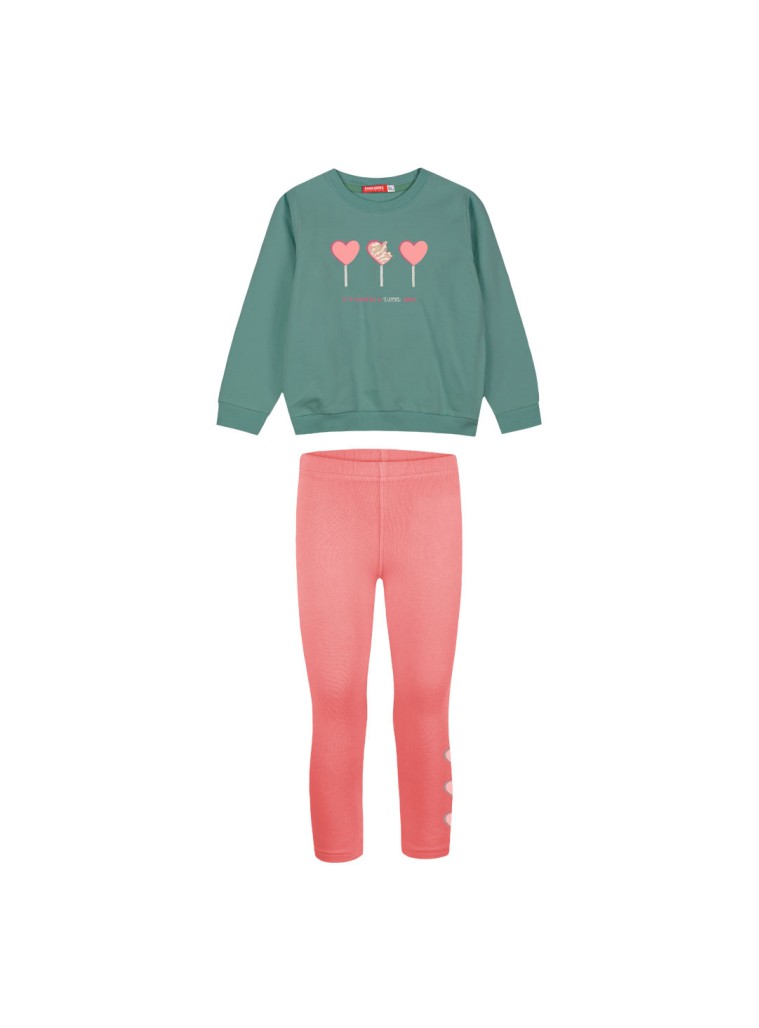 Energiers βαμβακερό φούτερ σετ με τύπωμα για κορίτσι | ΑΝΟΙΧΤΟ ΚΟΡΑΛΛΙ Energiers βαμβακερό φούτερ σετ με τύπωμα για κορίτσι | ΑΝΟΙΧΤΟ ΚΟΡΑΛΛΙ