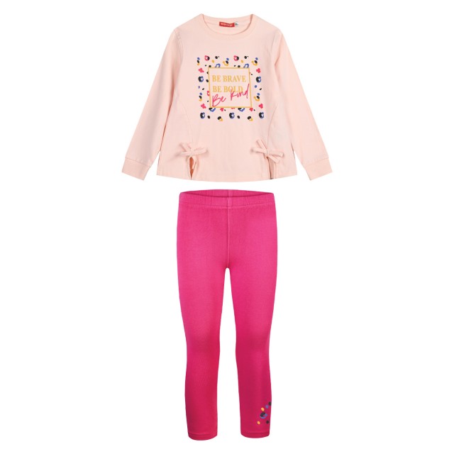 Βαμβακερό σετ με τύπωμα για κορίτσι | ΦΟΥΞ