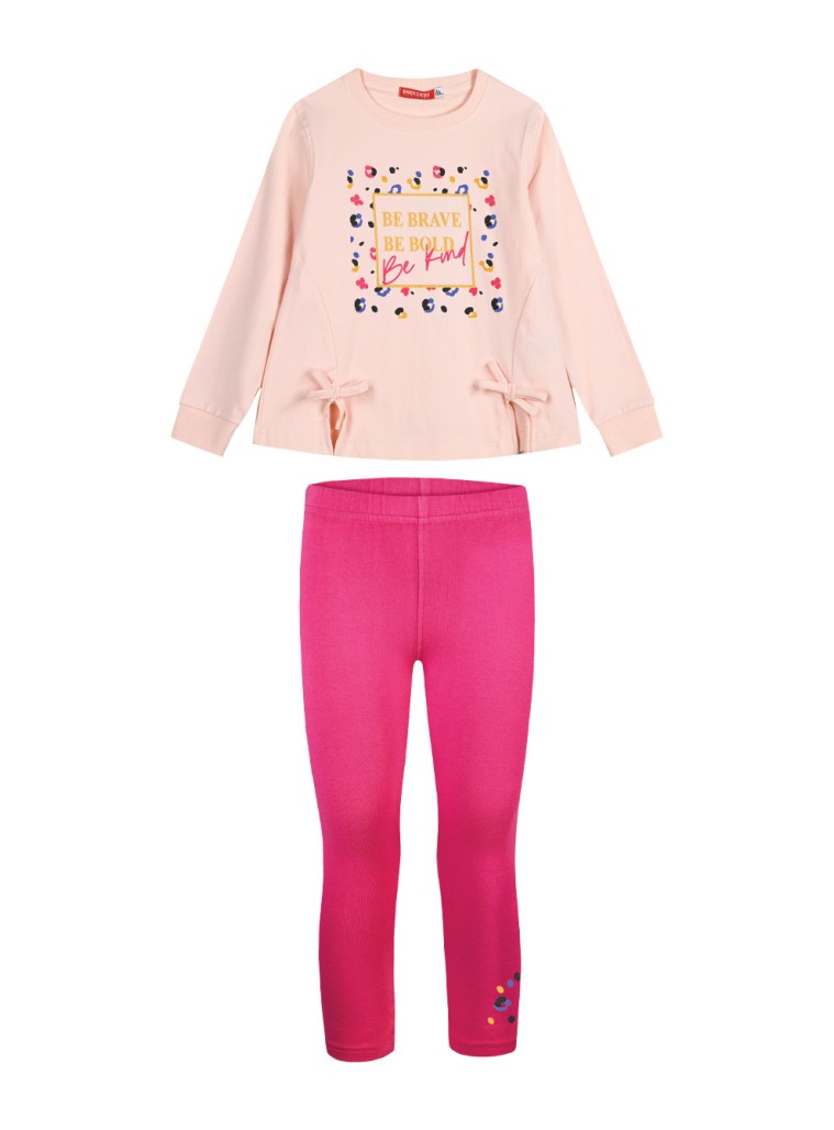 Βαμβακερό σετ με τύπωμα για κορίτσι | ΦΟΥΞ