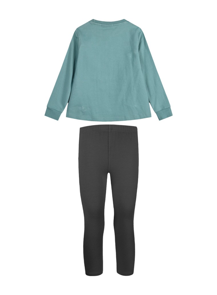 Cotton set with print for girls | DARK GREY Cotton set with print for girls | DARK GREY