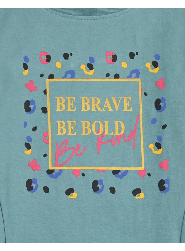 Cotton set with print for girls | DARK GREY Cotton set with print for girls | DARK GREY