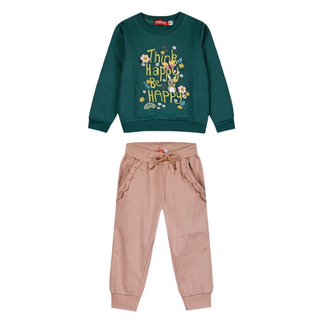 2-piece set for girls with print | DUSTY PINK