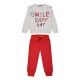 Energiers cotton sweatshirt set with print for girls | RED