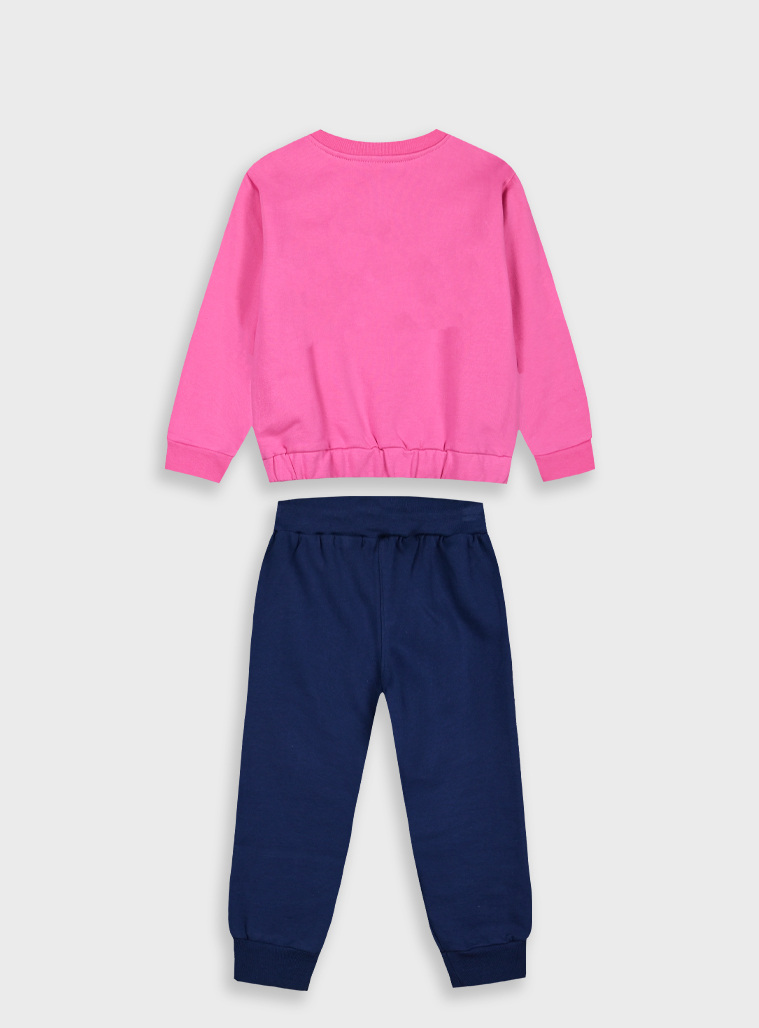 Energiers cotton sweatshirt set with print for girls | INDIGO