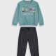 Energiers cotton sweatshirt set with print for girls | DARK GREY