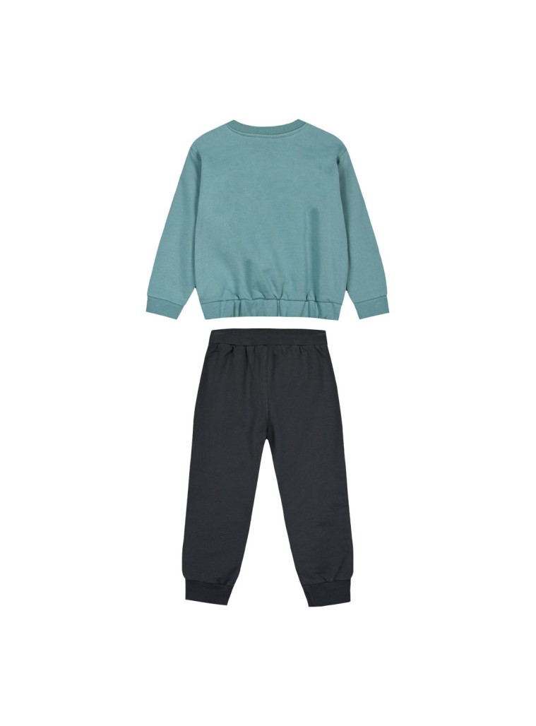 Energiers cotton sweatshirt set with print for girls | DARK GREY