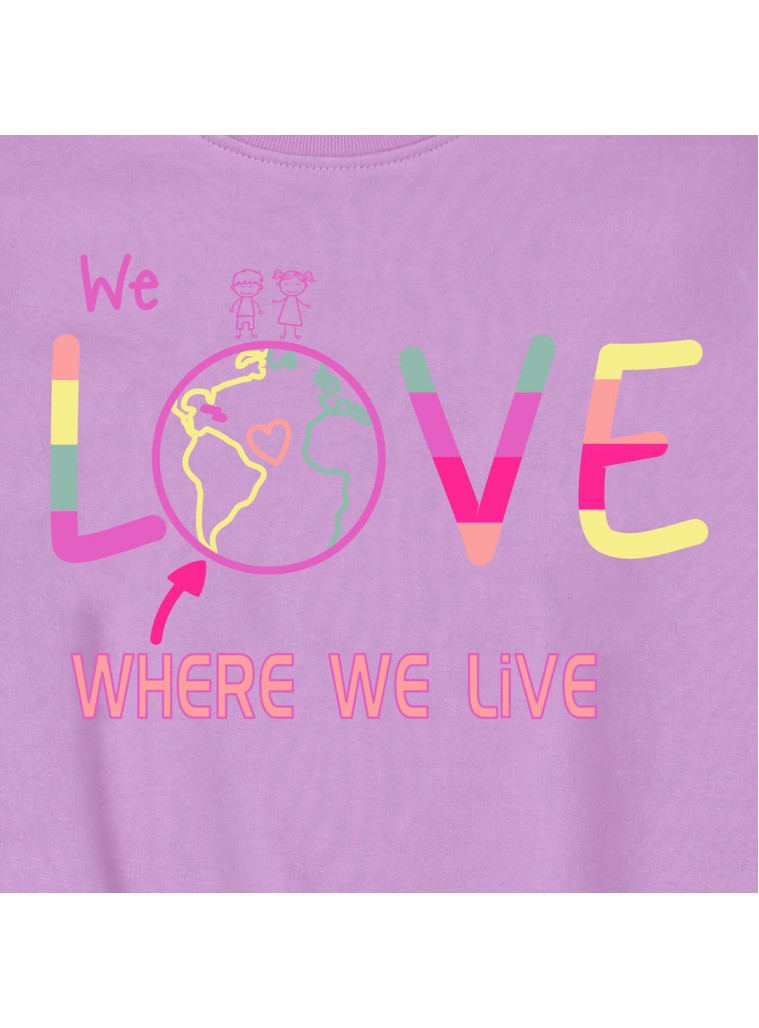 Energiers βαμβακερό φούτερ σετ με τύπωμα για κορίτσι | ΝΤΑΛΙΑ