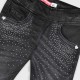 Elastic jeans for girls | BLACK DENIM Elastic jeans for girls | BLACK DENIM