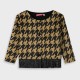 Houndstooth jacket with lurex for girls | BEIGE Houndstooth jacket with lurex for girls | BEIGE