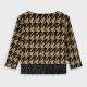 Houndstooth jacket with lurex for girls | BEIGE Houndstooth jacket with lurex for girls | BEIGE
