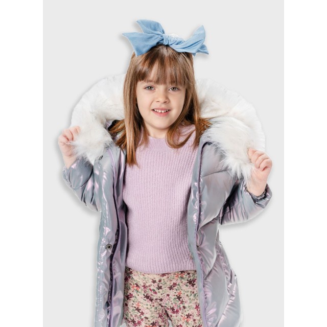 Metallic coat for girls | IRIDESCENT Metallic coat for girls | IRIDESCENT