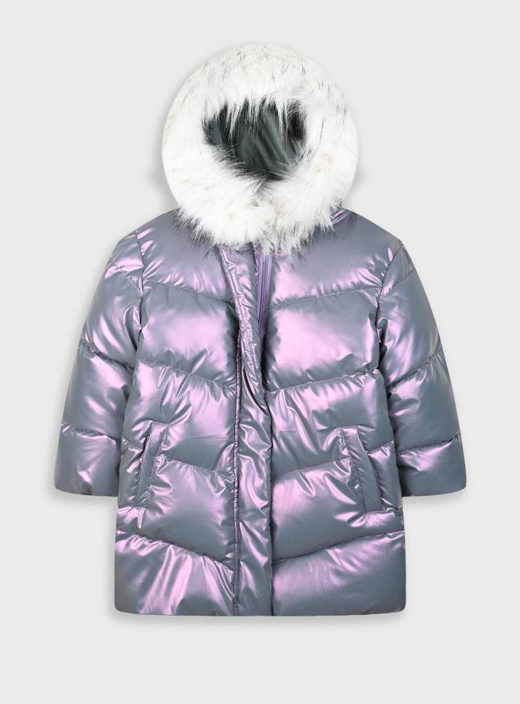 Metallic coat for girls | IRIDESCENT Metallic coat for girls | IRIDESCENT