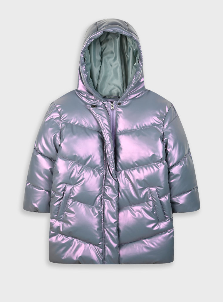 Metallic coat for girls | IRIDESCENT Metallic coat for girls | IRIDESCENT