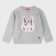 Knit sweater for girls | GREY MELANGE