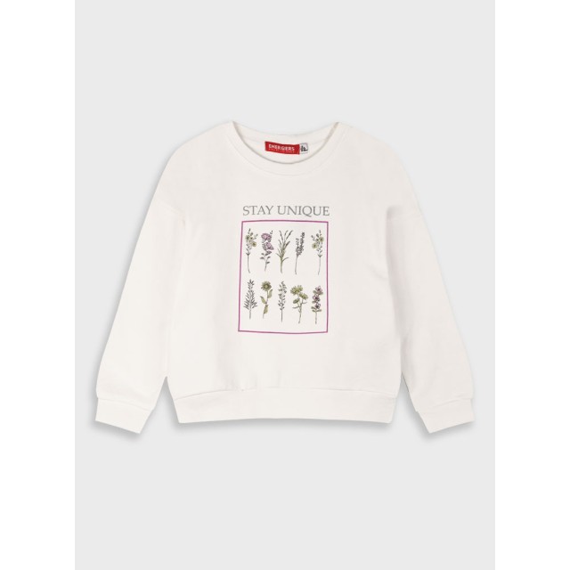 Φούτερ μπλούζα με τύπωμα για κορίτσι | ΕΚΡΟΥ Φούτερ μπλούζα με τύπωμα για κορίτσι | ΕΚΡΟΥ