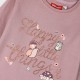 Jersey shirt with glitter print for girls | DUSTY LILAC