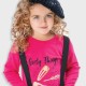 Jersey shirt with print for girls | MAGENTA Jersey shirt with print for girls | MAGENTA