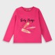 Jersey shirt with print for girls | MAGENTA Jersey shirt with print for girls | MAGENTA