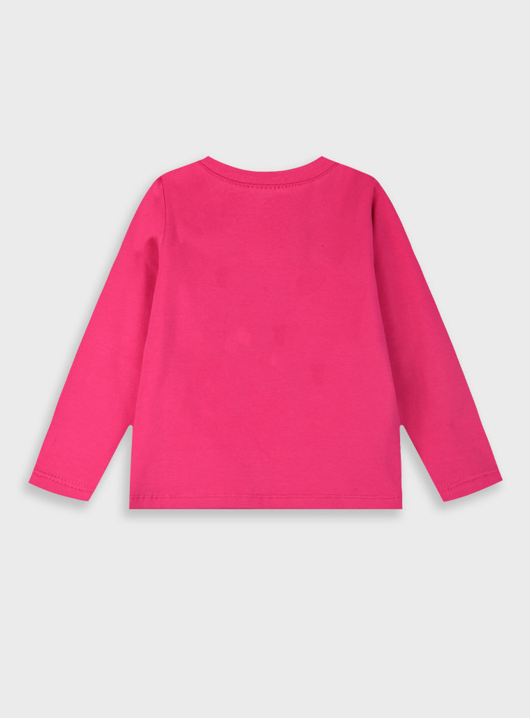 Jersey shirt with print for girls | MAGENTA Jersey shirt with print for girls | MAGENTA