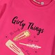 Jersey shirt with print for girls | MAGENTA Jersey shirt with print for girls | MAGENTA
