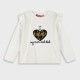 Jersey shirt with embroidery for girls | ECRU