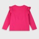 Jersey shirt with embroidery for girls | MAGENTA Jersey shirt with embroidery for girls | MAGENTA