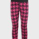 Houndstooth leggings for girls | MAGENTA Houndstooth leggings for girls | MAGENTA