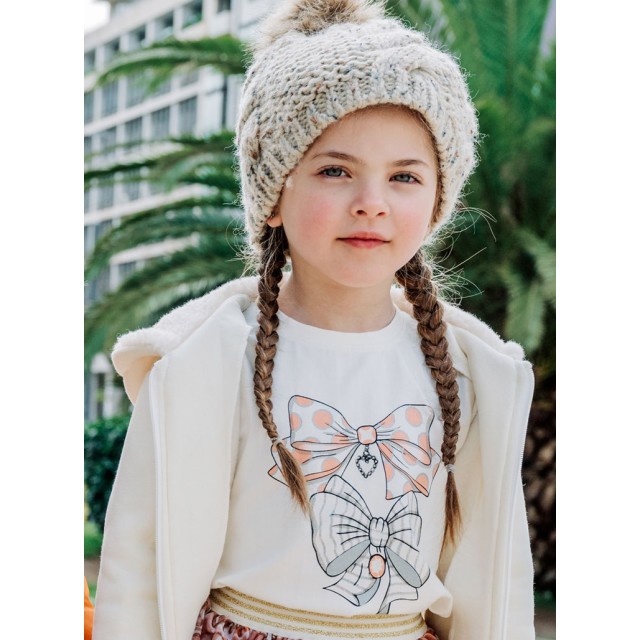 Μακό μπλούζα με τύπωμα με για κορίτσι | ΣΚΟΝΙΣΜΕΝΟ ΡΟΖ Μακό μπλούζα με τύπωμα με για κορίτσι | ΣΚΟΝΙΣΜΕΝΟ ΡΟΖ