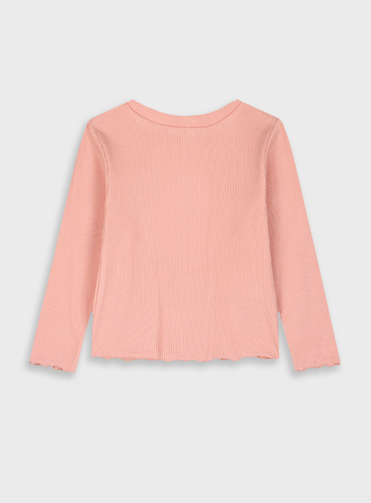 Ριπ μπλούζα με κενό λουλούδι για κορίτσι | ΣΚΟΝΙΣΜΕΝΟ ΡΟΖ Ριπ μπλούζα με κενό λουλούδι για κορίτσι | ΣΚΟΝΙΣΜΕΝΟ ΡΟΖ