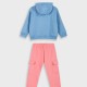Fleece tracksuit set with print for girls | PEARL PINK Fleece tracksuit set with print for girls | PEARL PINK