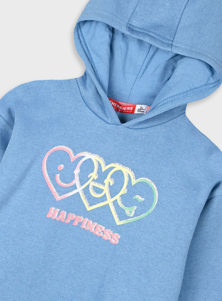 Fleece tracksuit set with print for girls | PEARL PINK Fleece tracksuit set with print for girls | PEARL PINK