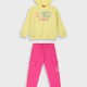Fleece tracksuit set with print for girls | MAGENTA