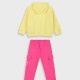 Fleece tracksuit set with print for girls | MAGENTA