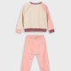Fleece tracksuit set with embroidery for girls | DUSTY PINK Fleece tracksuit set with embroidery for girls | DUSTY PINK