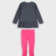 Jersey set with print for girls | MAGENTA Jersey set with print for girls | MAGENTA