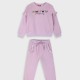 Fleece tracksuit set with print for girls | LILAC Fleece tracksuit set with print for girls | LILAC