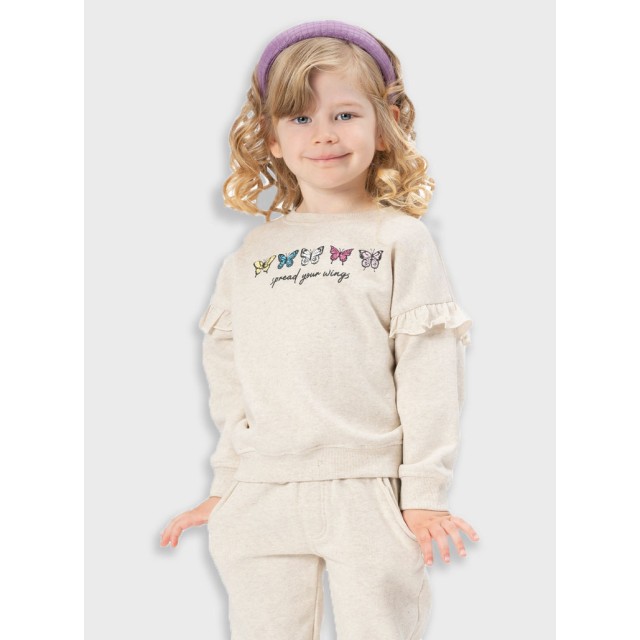 Σετ φούτερ φόρμα με τύπωμα για κορίτσι | ΕΚΡΟΥ ΜΕΛΑΝΖΕ Σετ φούτερ φόρμα με τύπωμα για κορίτσι | ΕΚΡΟΥ ΜΕΛΑΝΖΕ