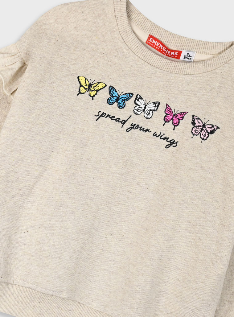 Σετ φούτερ φόρμα με τύπωμα για κορίτσι | ΕΚΡΟΥ ΜΕΛΑΝΖΕ Σετ φούτερ φόρμα με τύπωμα για κορίτσι | ΕΚΡΟΥ ΜΕΛΑΝΖΕ