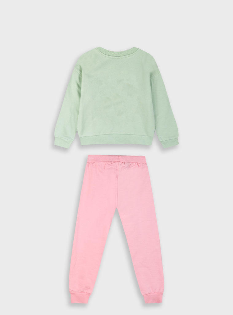 Σετ φούτερ φόρμα με τύπωμα για κορίτσι | ΡΟΖ Σετ φούτερ φόρμα με τύπωμα για κορίτσι | ΡΟΖ