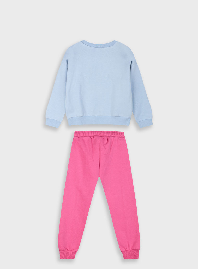 Fleece tracksuit set with print for girls | STRAWBERRY