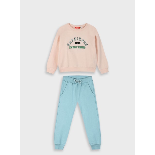 Σετ φούτερ φόρμα με τύπωμα για κορίτσι | ΜΕΝΤΑ