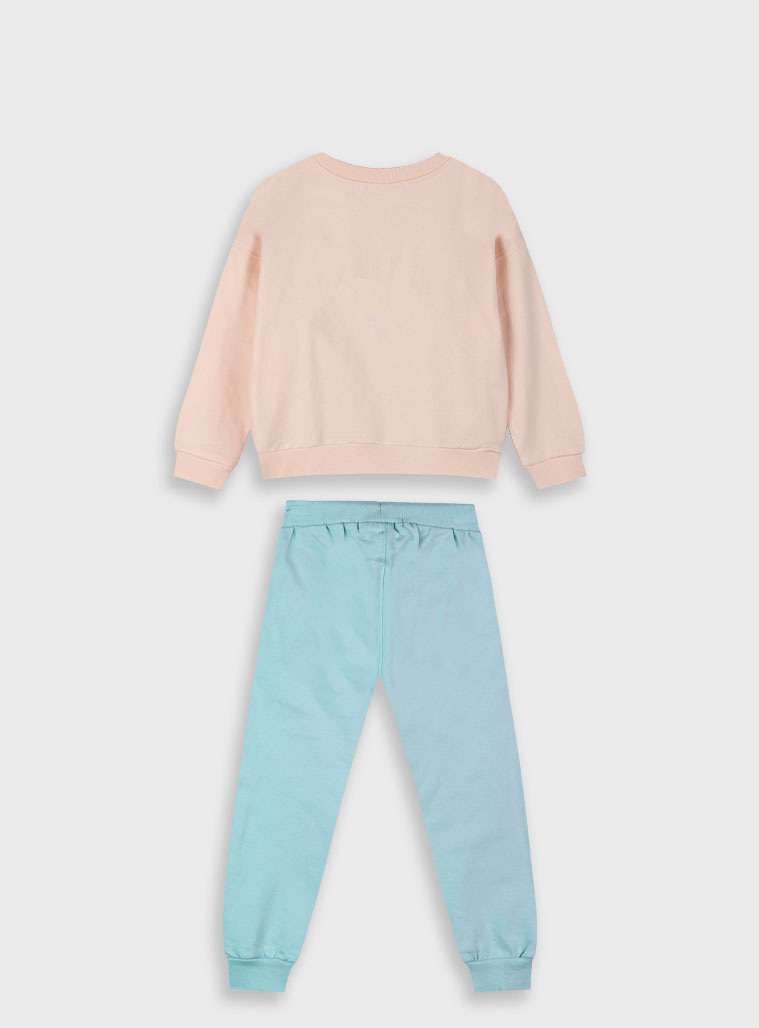 Σετ φούτερ φόρμα με τύπωμα για κορίτσι | ΜΕΝΤΑ