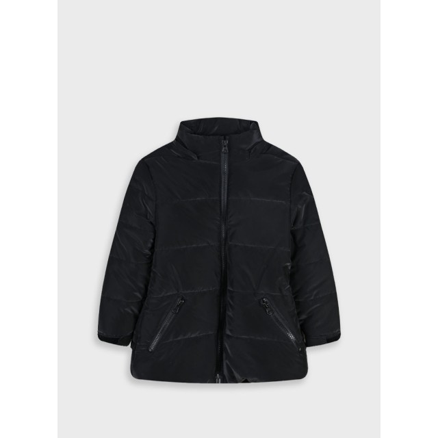 Jacket with detachable hood | BLACK