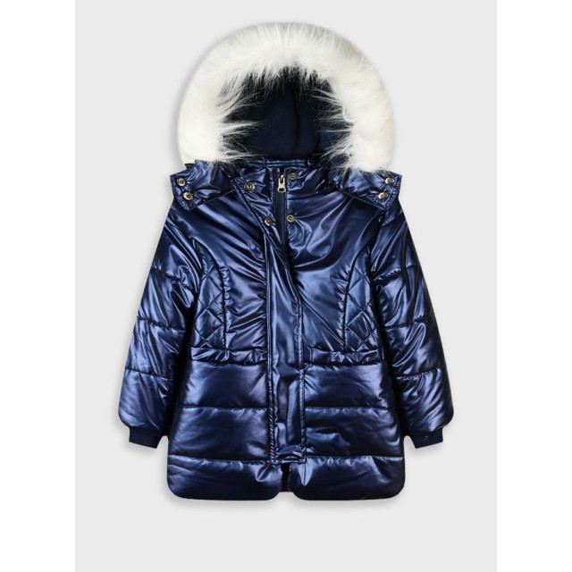 Jacket with detachable hood | NAVY