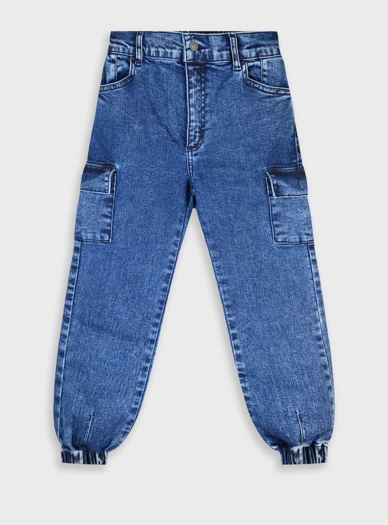 Τζην παντελόνι cargo | DARK BLUE DENIM Τζην παντελόνι cargo | DARK BLUE DENIM