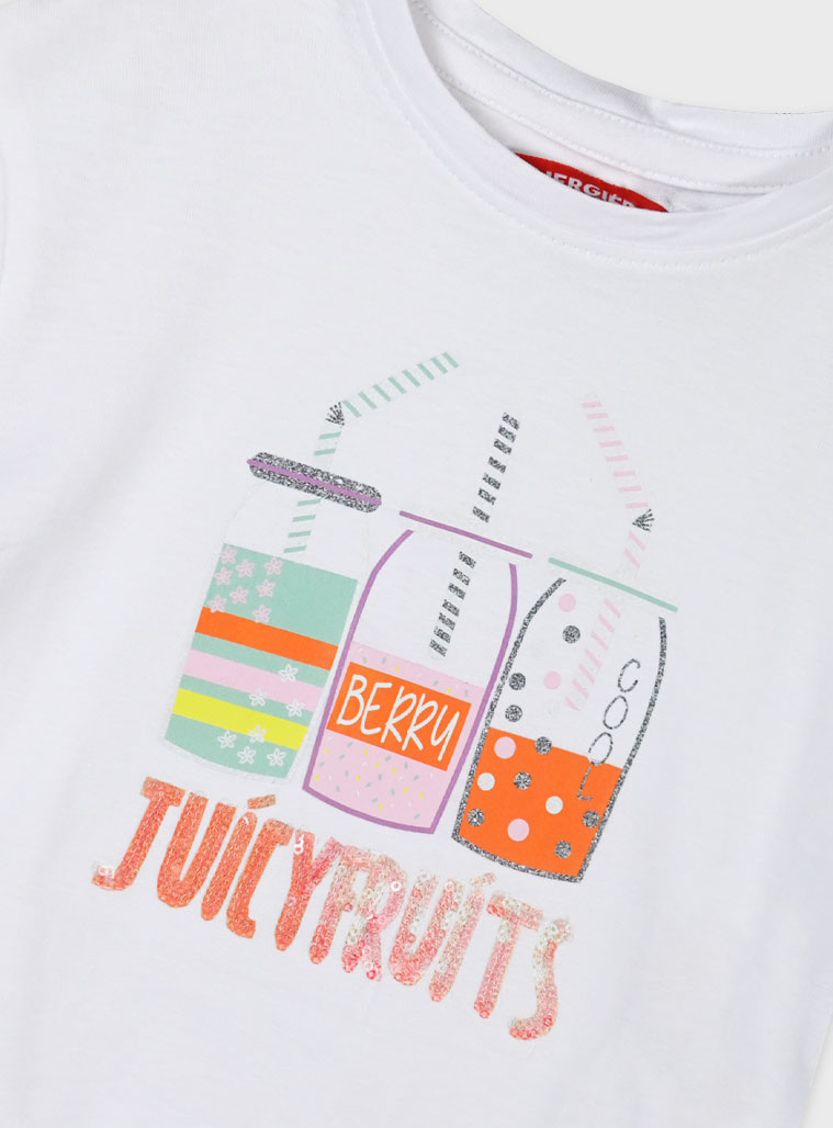 Μπλούζα με τύπωμα για κορίτσι | ΛΕΥΚΟ