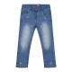 Girl΄s jeans with embroidery | LIGHT BLUE DENIM