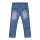 Girl΄s jeans with embroidery | LIGHT BLUE DENIM