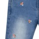 Girl΄s jeans with embroidery | LIGHT BLUE DENIM