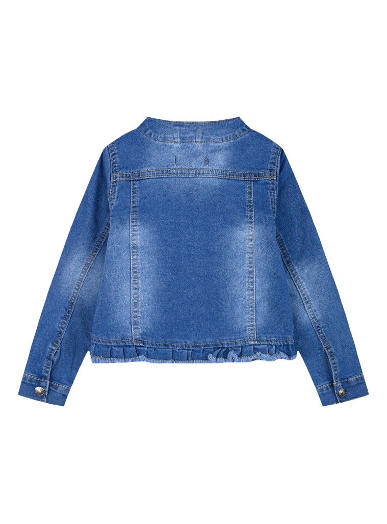 Girl΄s jean jacket with rhinestones | BLUE DENIM